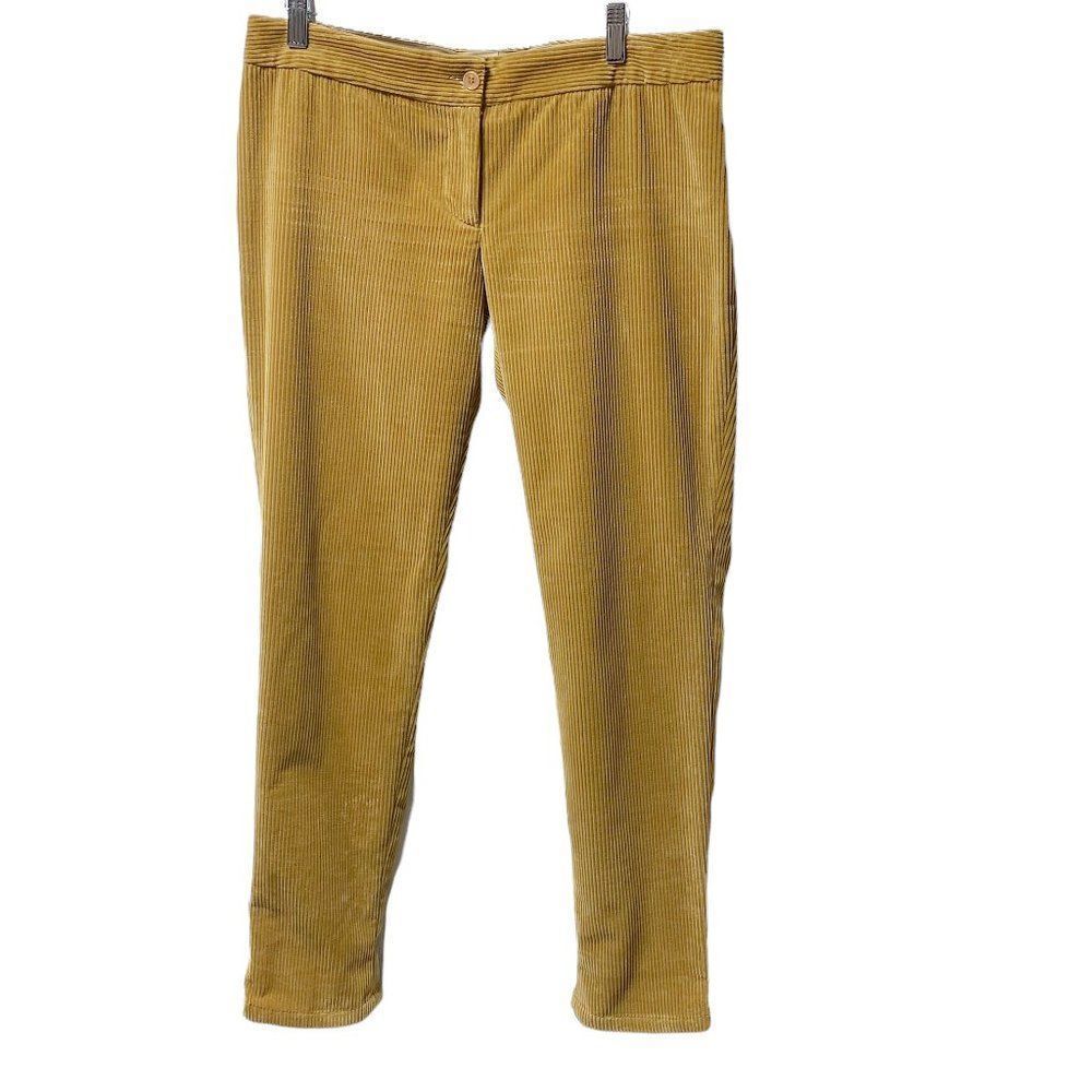 dolce & Gabbana Vintage Low Rise Skinny Cigarette Pant Corduroy Caramel Brown